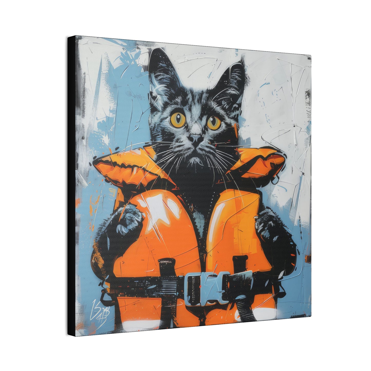 Rescue Cat - Canvas Stretched, 0.75"