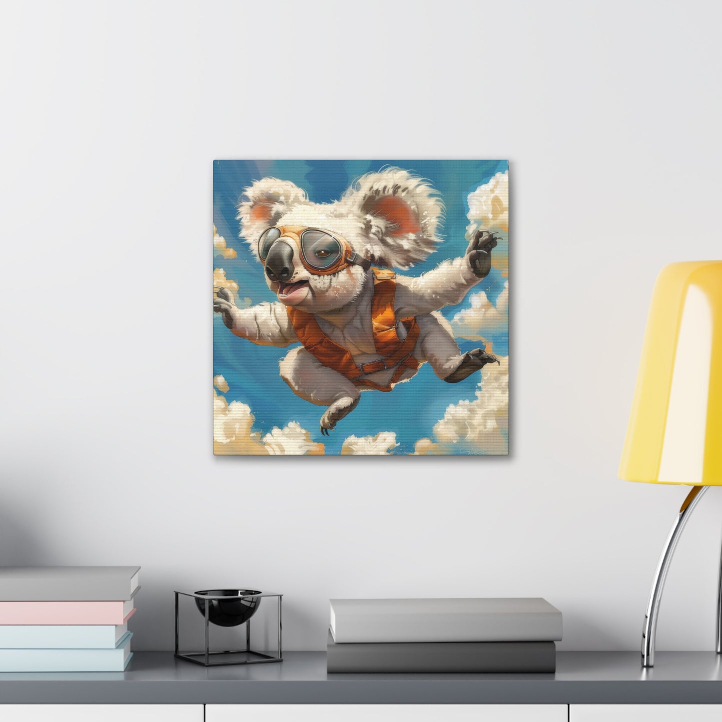 Koala Freefall - Canvas Stretched, 0.75"