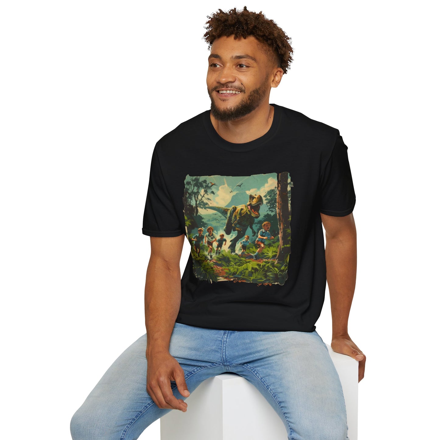 Dinosaur Chase - Unisex Softstyle T-Shirt