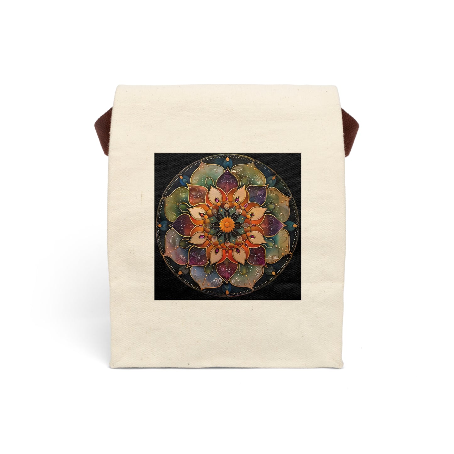 Mandala - Canvas Lunch Bag With Strap