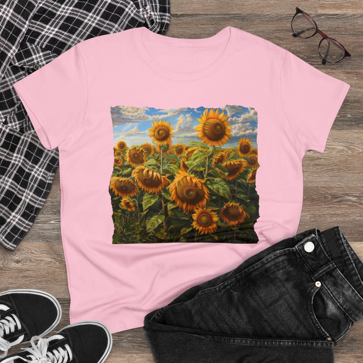 Sunflowers - Women's Midweight Cotton Tee