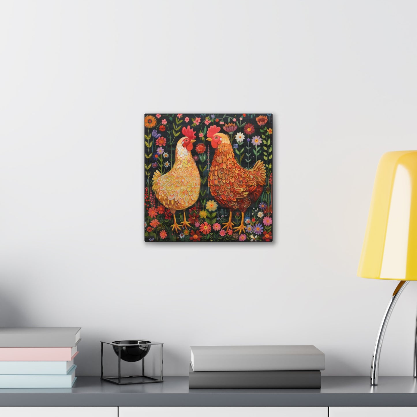 Chickens - Canvas Stretched, 0.75" - Canvas Stretched, 0.75"