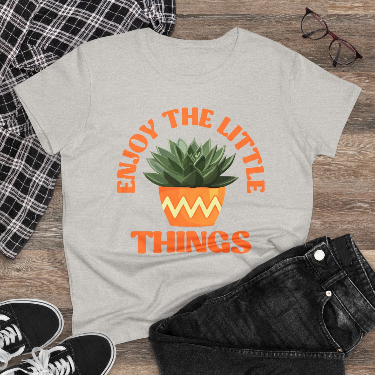 Enjoy the Little Things - Gardening - Women's Midweight Cotton Tee