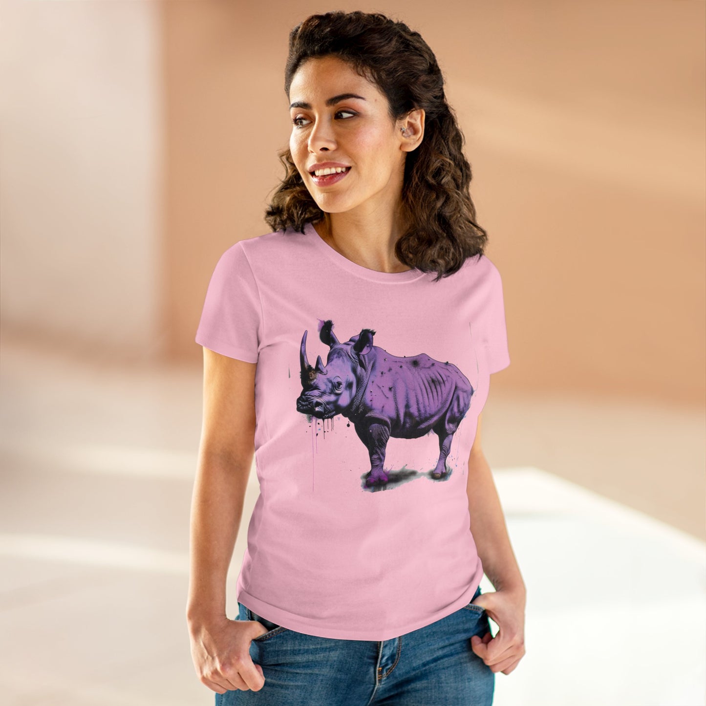 Purple Rhino - Women's Midweight Cotton Tee