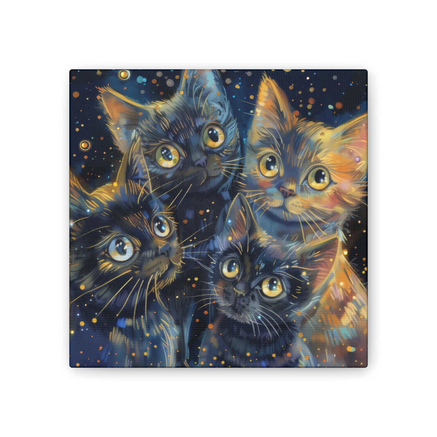 Sparkly Kitties - Canvas Stretched, 0.75"