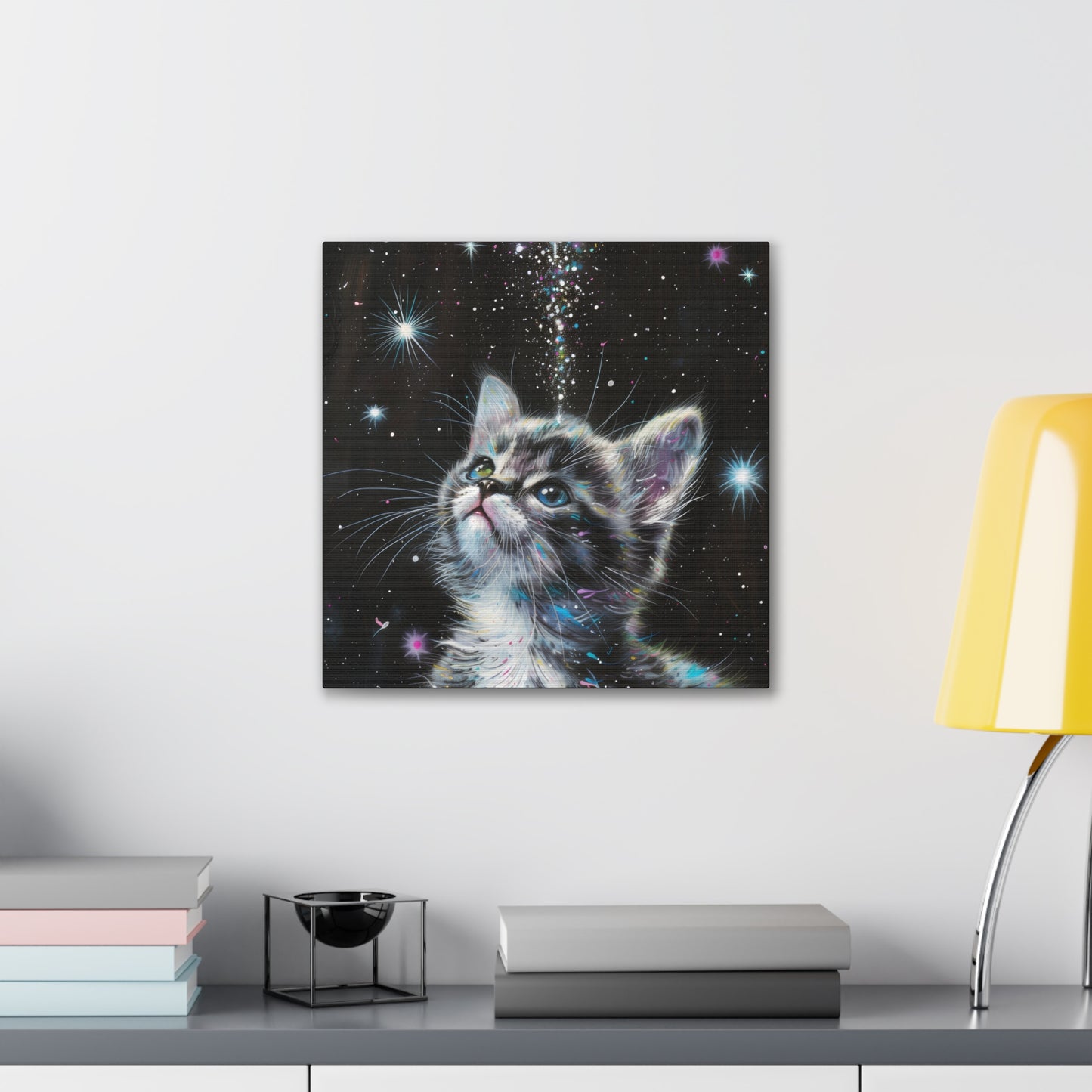 Sparkly Kitten - Canvas Stretched, 0.75" - Canvas Stretched, 0.75"