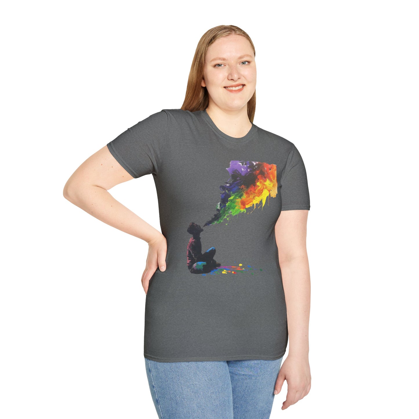 Rainbow Breath - Unisex Softstyle T-Shirt