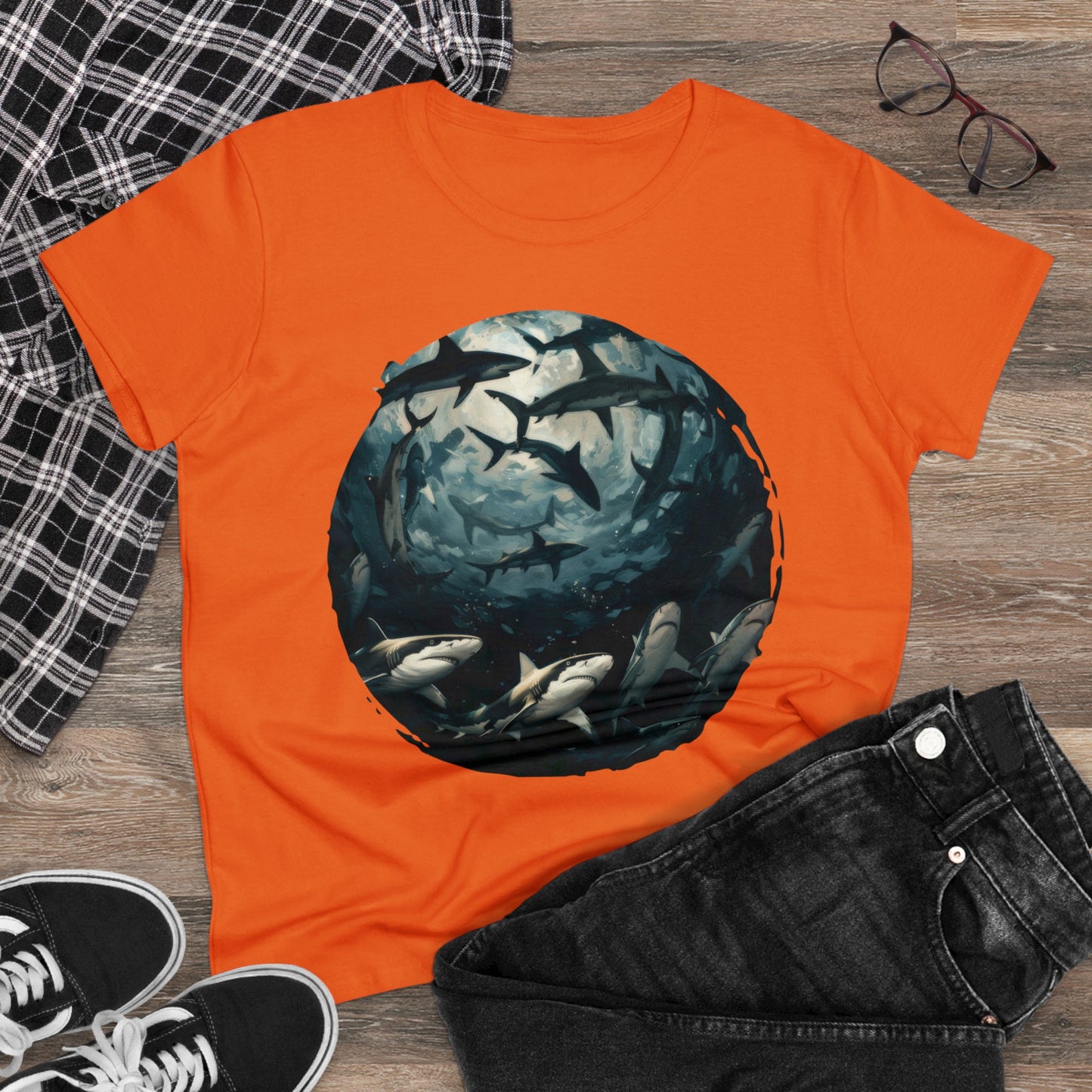 Sharks - Women's Midweight Cotton Tee