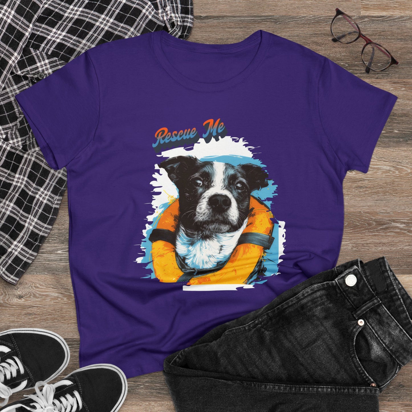 Rescue Dog - Women's Midweight Cotton Tee