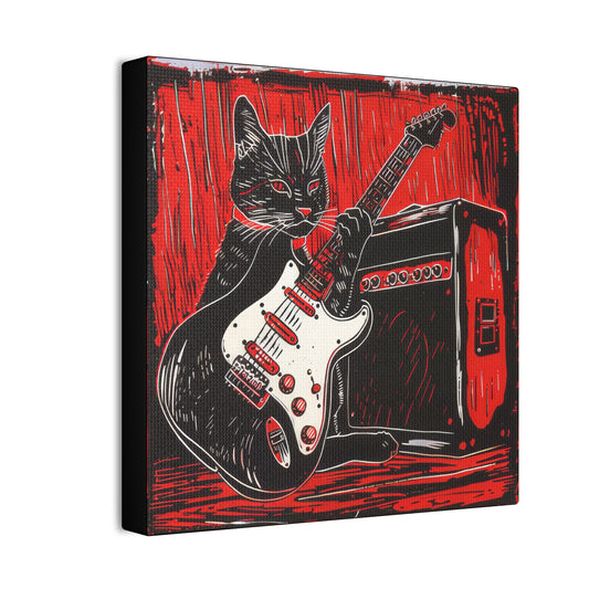 Blues Cat - Canvas Stretched, 0.75"