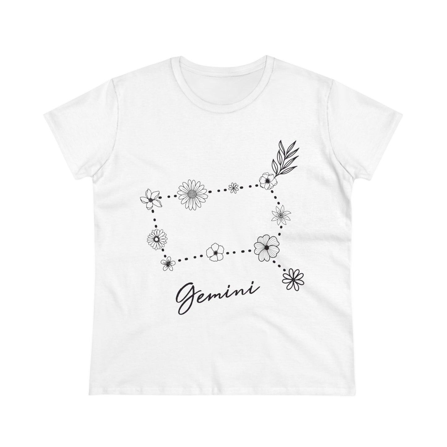 Flower Constellation - Gemini - Astrology - Women's Midweight Cotton Tee