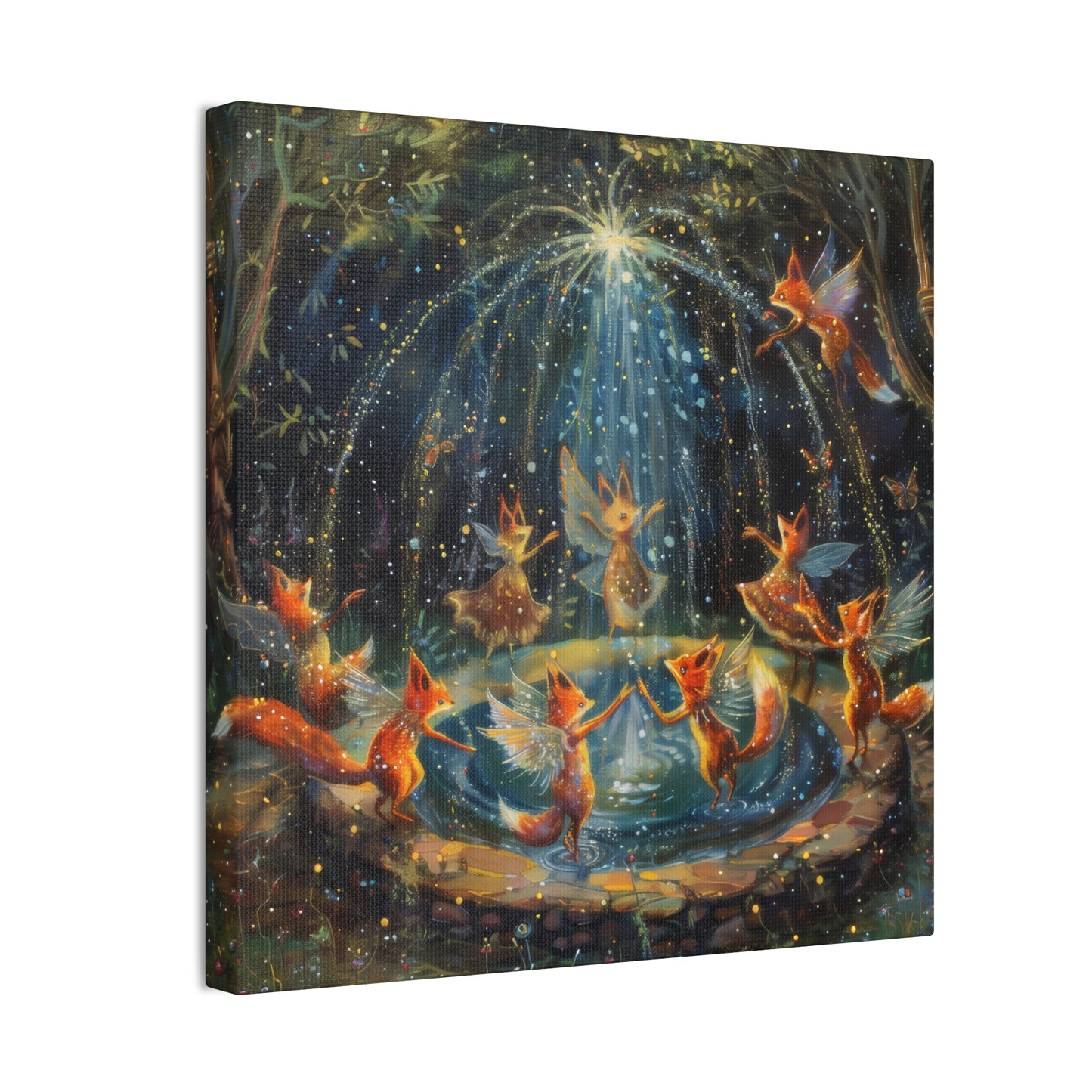 Fox Fairy Festival - Canvas Stretched, 0.75"