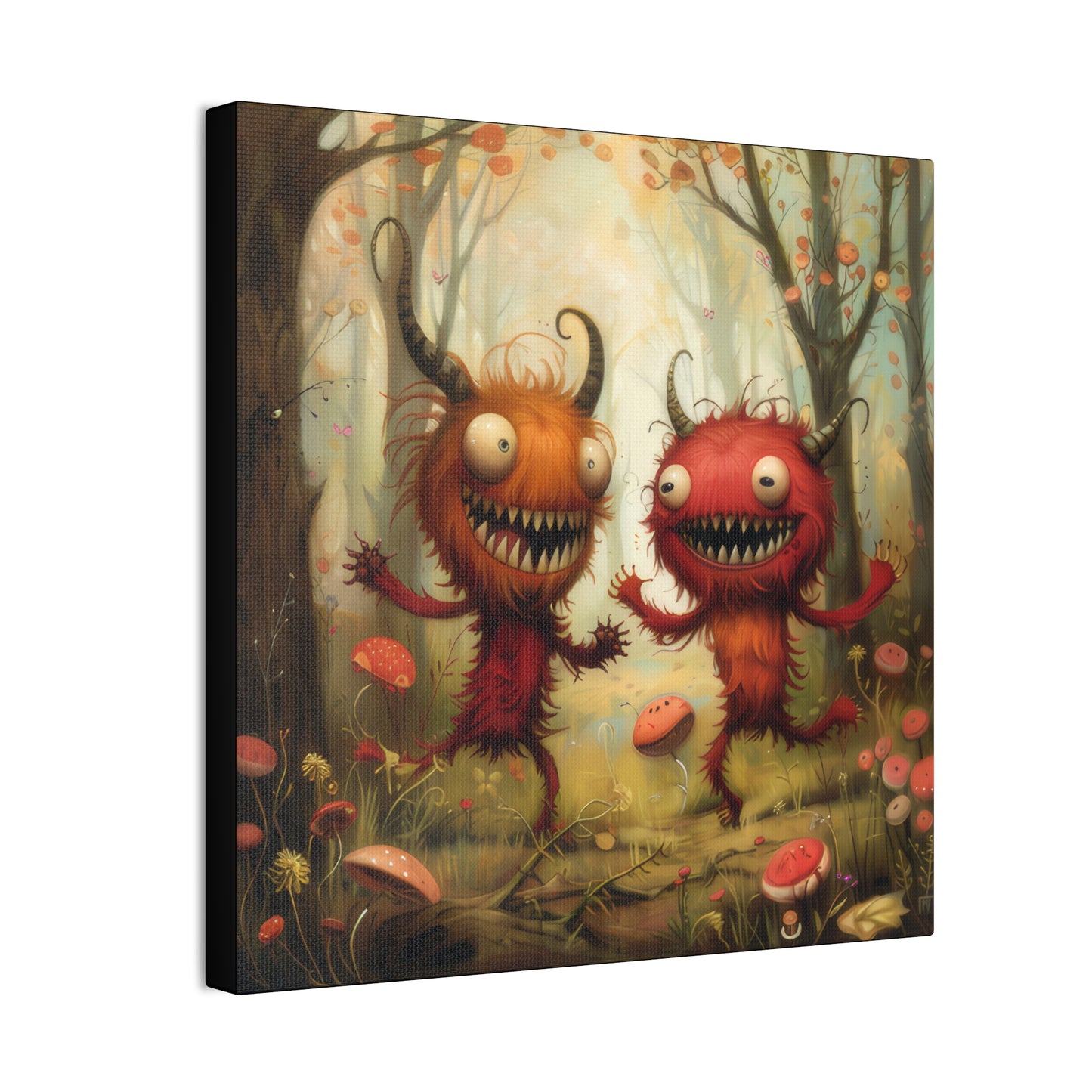 Happy Monsters - Canvas Stretched, 0.75"