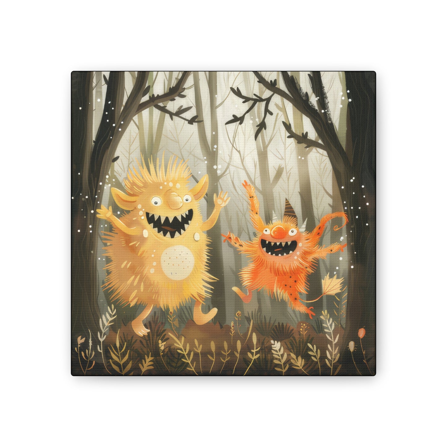 Happy Monsters - Canvas Stretched, 0.75"