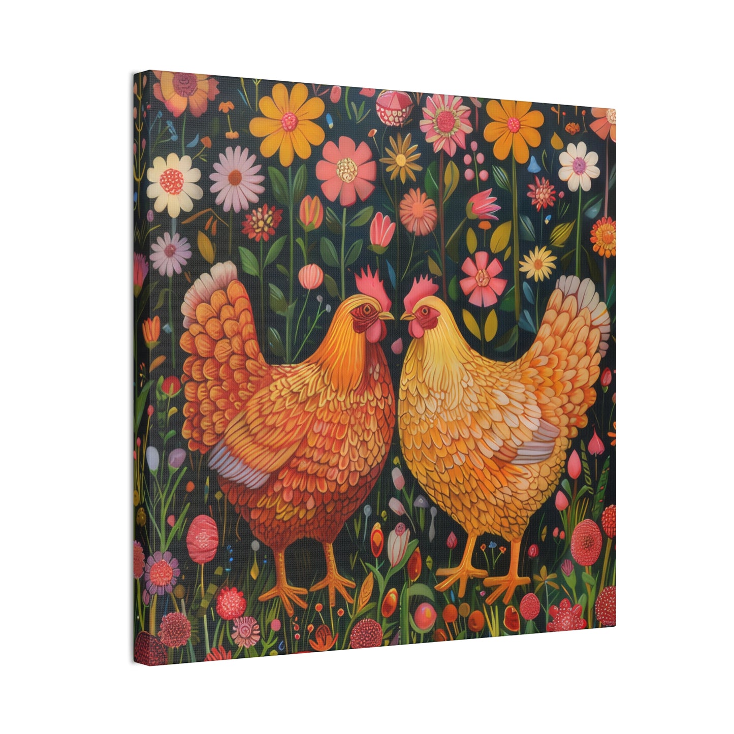 Chickens - Canvas Stretched, 0.75" - Canvas Stretched, 0.75"