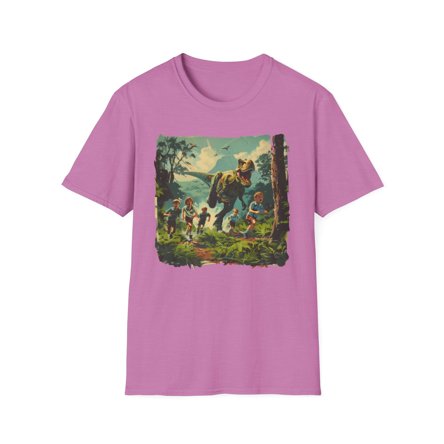 Dinosaur Chase - Unisex Softstyle T-Shirt