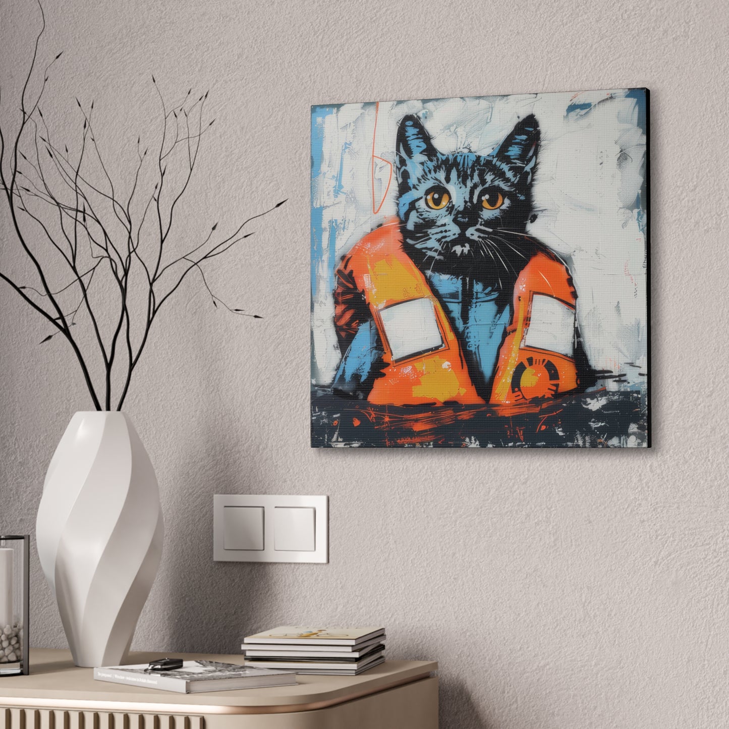 Rescue Cat - Canvas Stretched, 0.75"