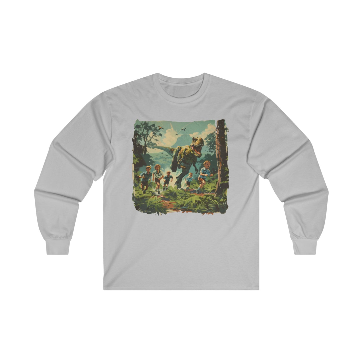 Dinosaur Chase - Unisex Ultra Cotton Long Sleeve Tee