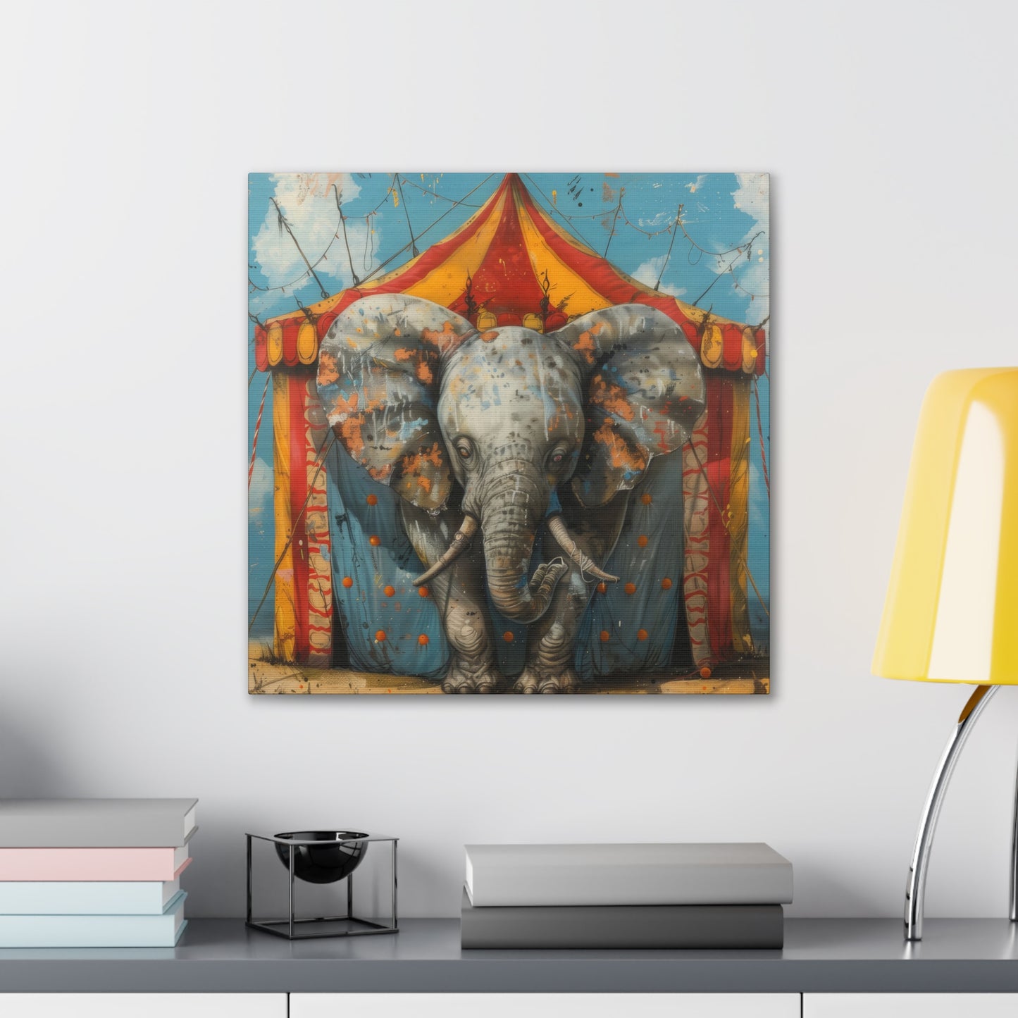 Circus Elephant - Canvas Stretched, 0.75"