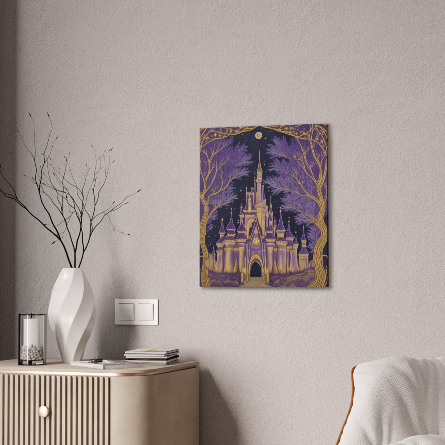 Purple Castle - Canvas Stretched, 0.75"