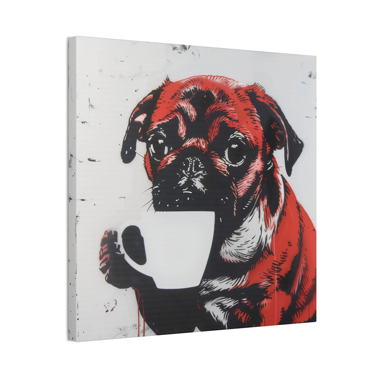 Coffee Dog - Canvas Stretched, 0.75"