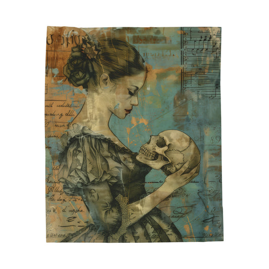 Her Skull - Velveteen Plush Blanket