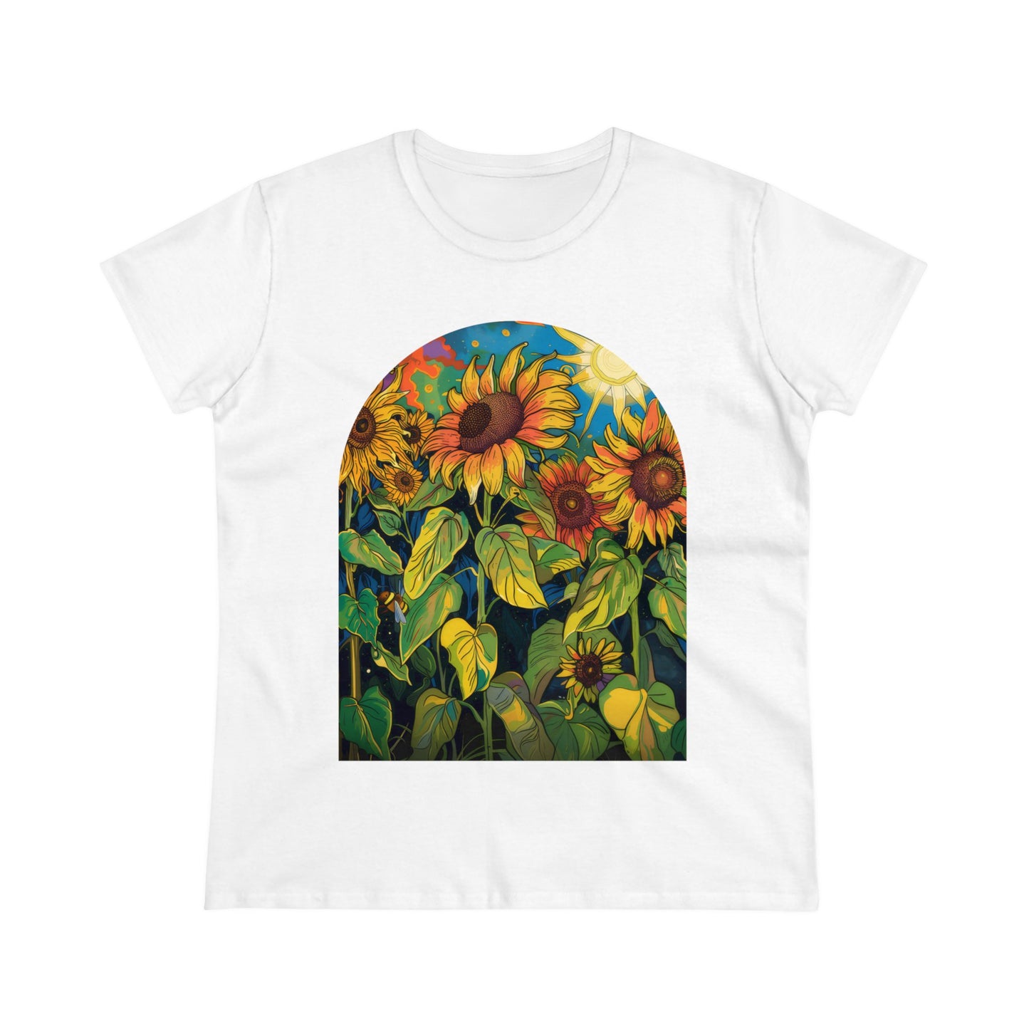 Sunflowers - Women's Midweight Cotton Tee