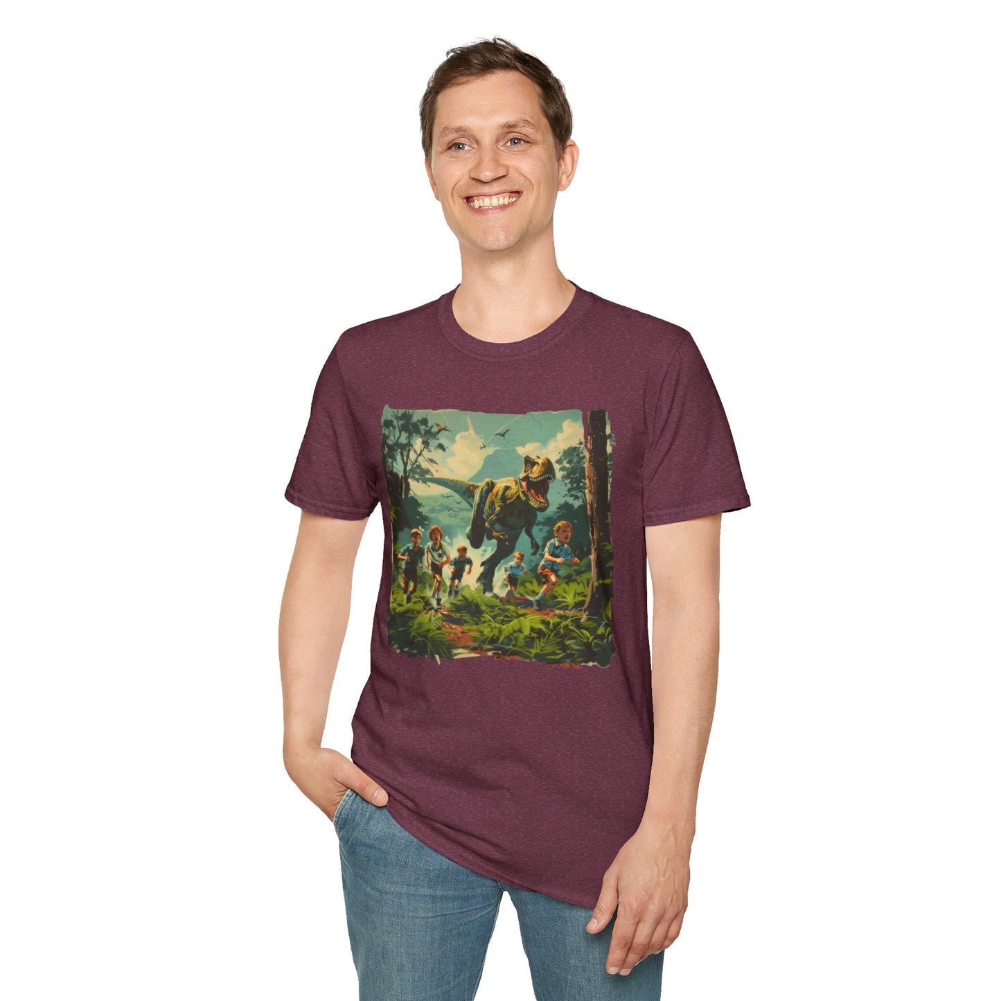 Dinosaur Chase - Unisex Softstyle T-Shirt