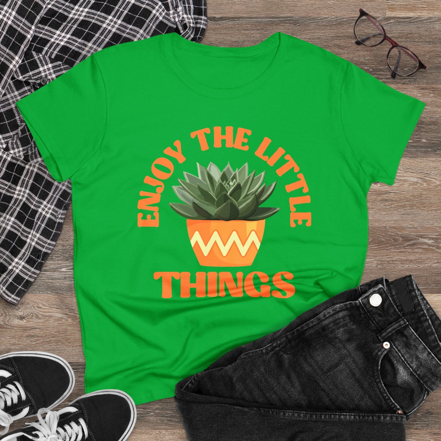 Enjoy the Little Things - Gardening - Women's Midweight Cotton Tee