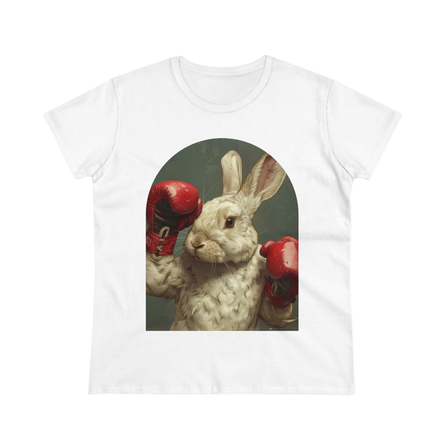 Boxing Rabbit - Women's Midweight Cotton Tee