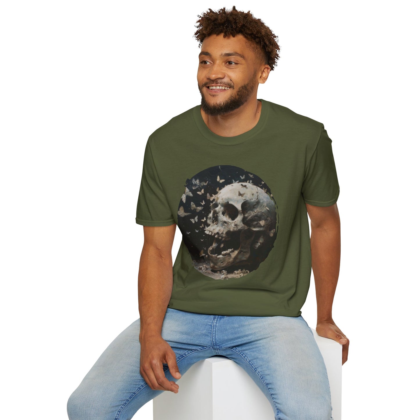 Skulls and Butterflies - Unisex Softstyle T-Shirt