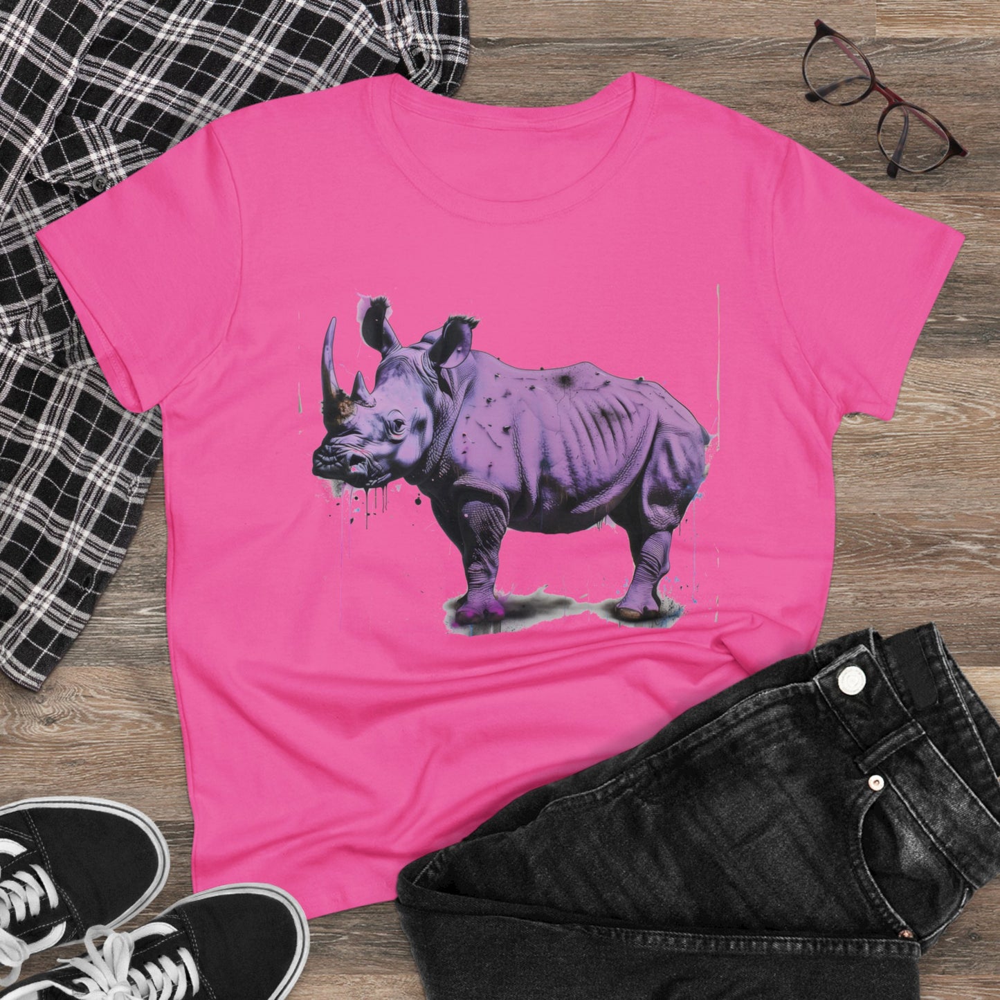 Purple Rhino - Women's Midweight Cotton Tee