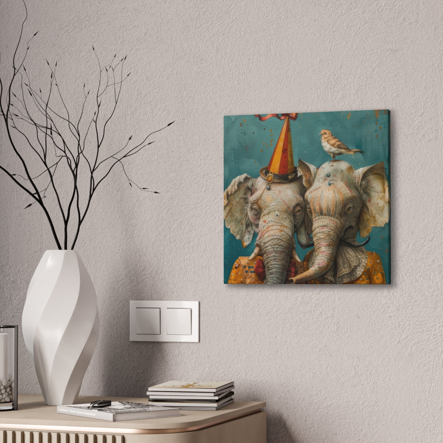 Elephants - Canvas Stretched, 0.75"