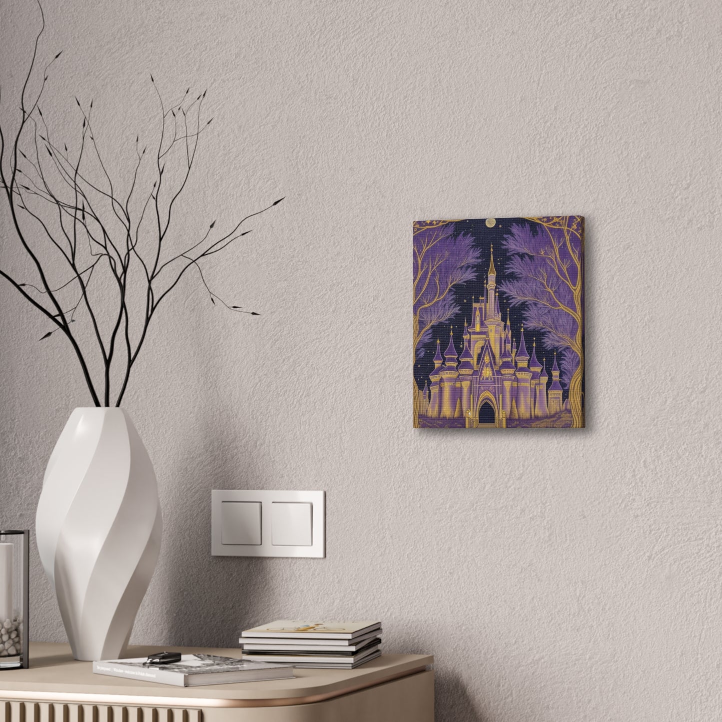 Purple Castle - Canvas Stretched, 0.75"