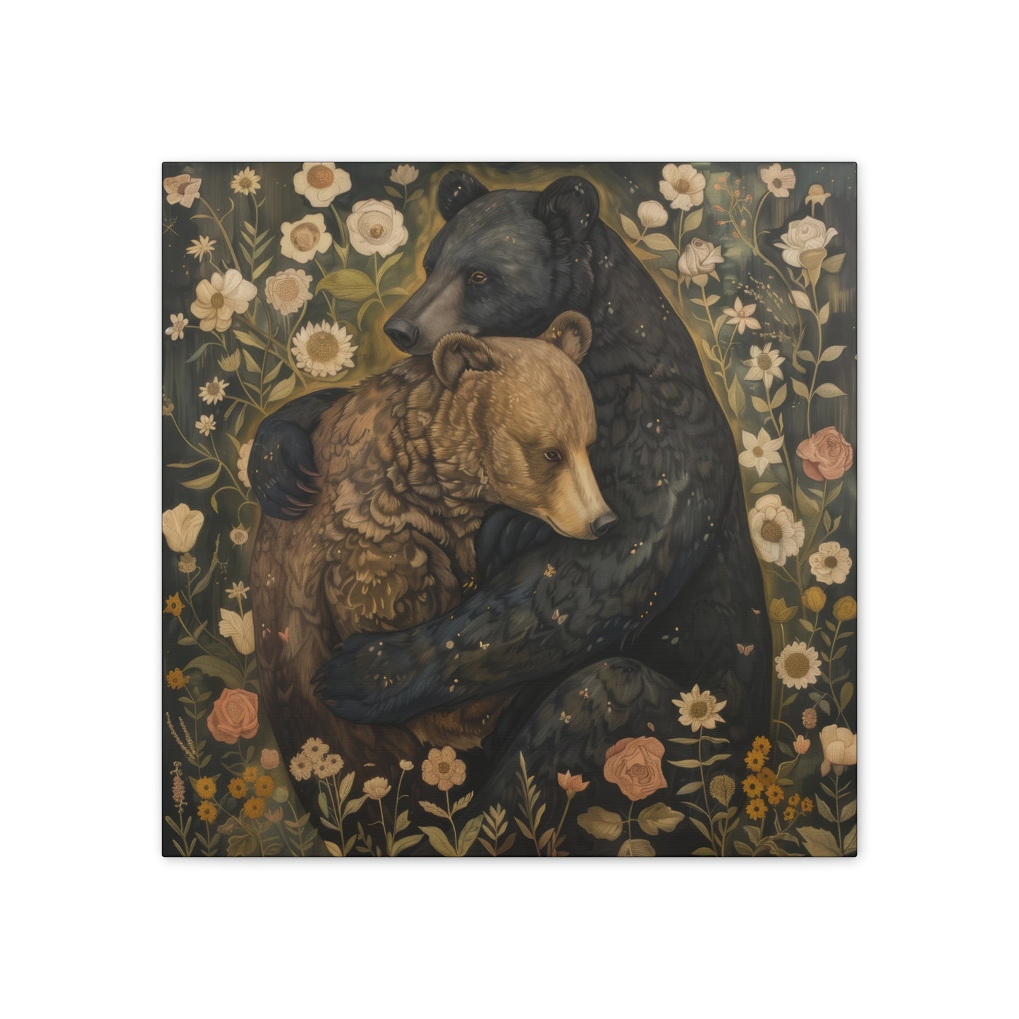 Hugging Bears - Canvas Stretched, 0.75" - Canvas Stretched, 0.75"