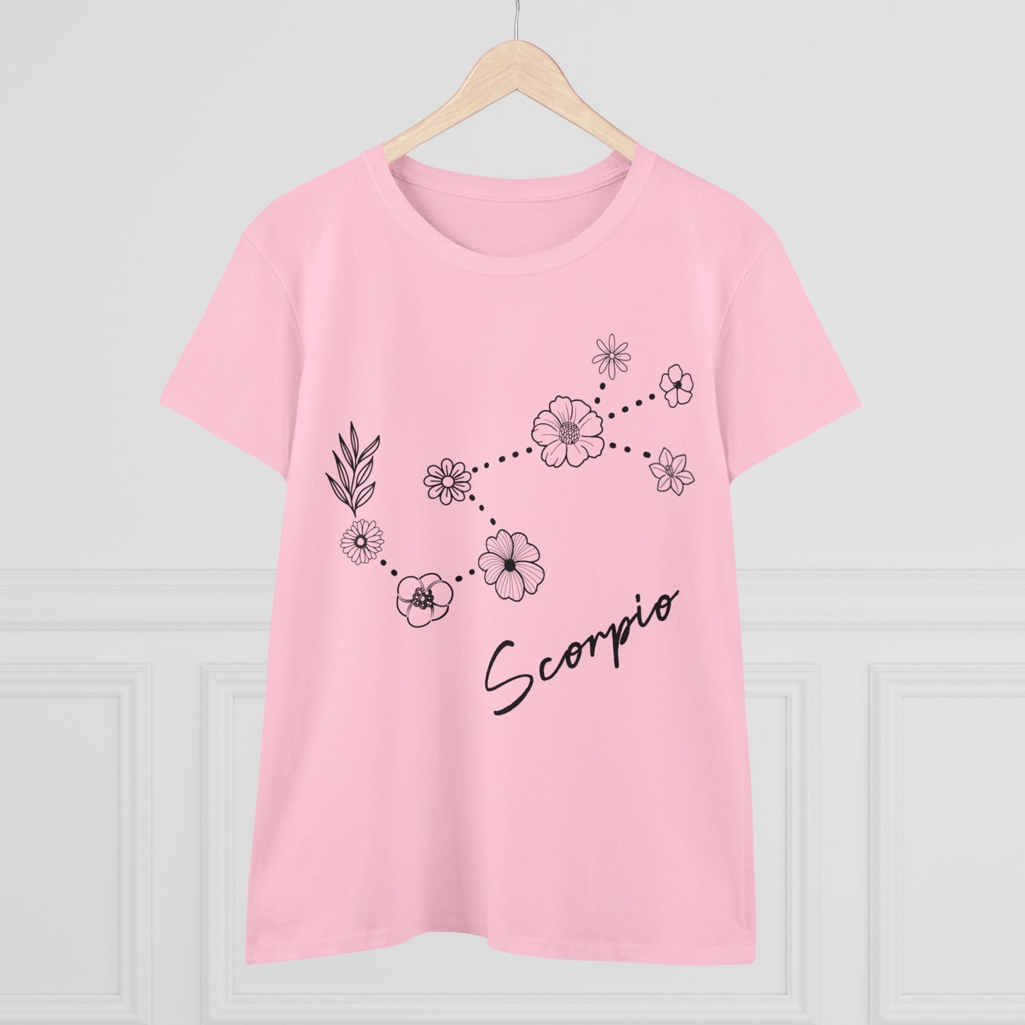 Flower Constellation - Scorpio - Astrology - Women's Midweight Cotton Tee