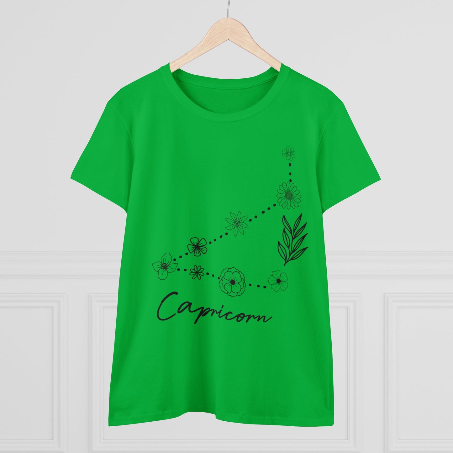 Flower Constellation - Capricorn - Astrology - Women's Midweight Cotton Tee