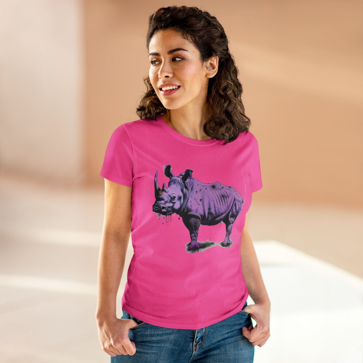 Purple Rhino - Women's Midweight Cotton Tee