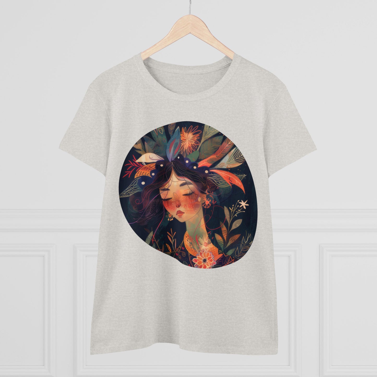 Flower Girl - Flowers - Women's Midweight Cotton Tee