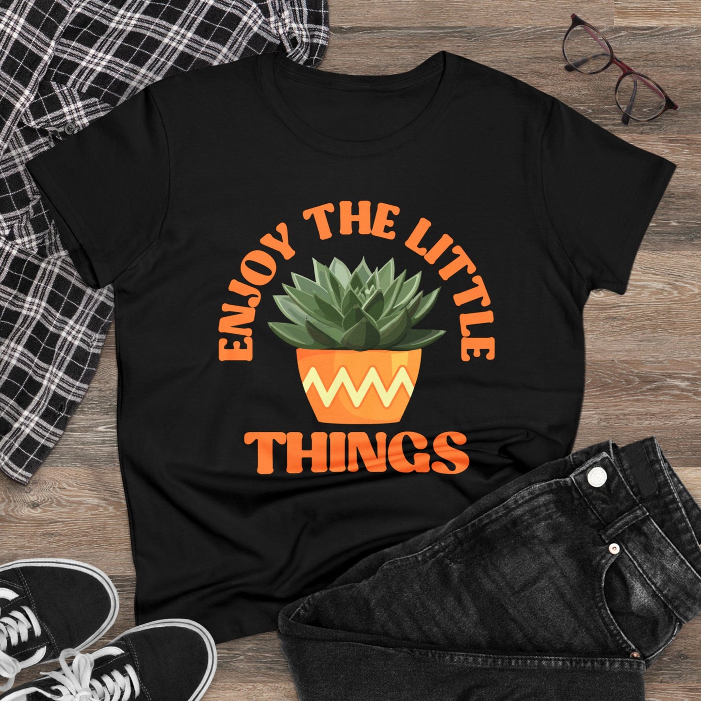 Enjoy the Little Things - Gardening - Women's Midweight Cotton Tee