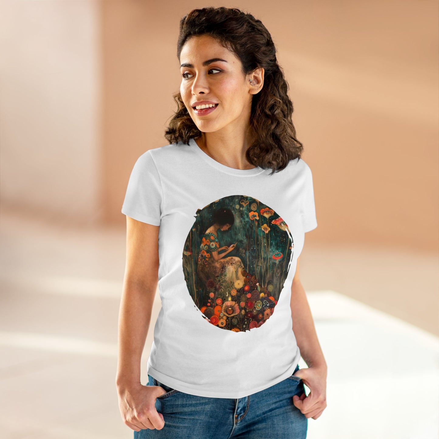 Mushroom Girl - Women's Midweight Cotton Tee