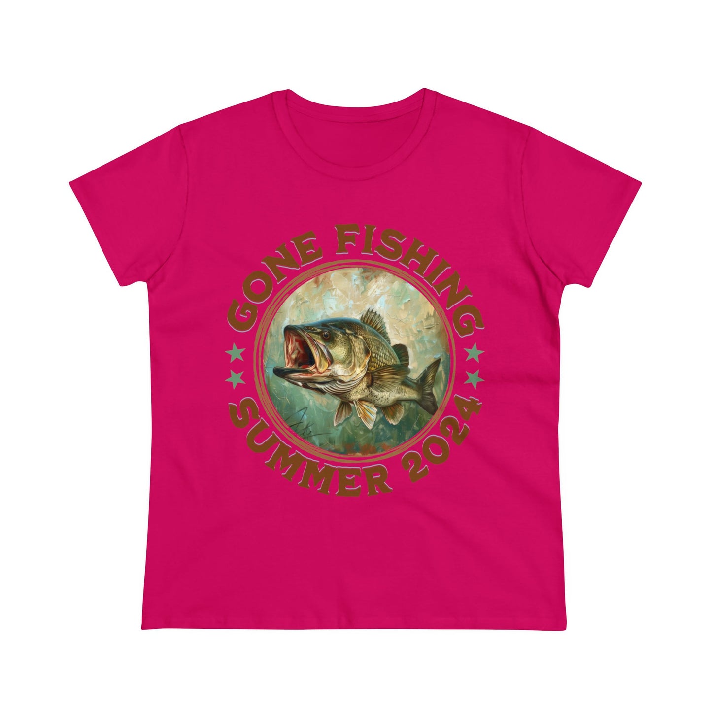 Gone Fishing - Women's Midweight Cotton Tee