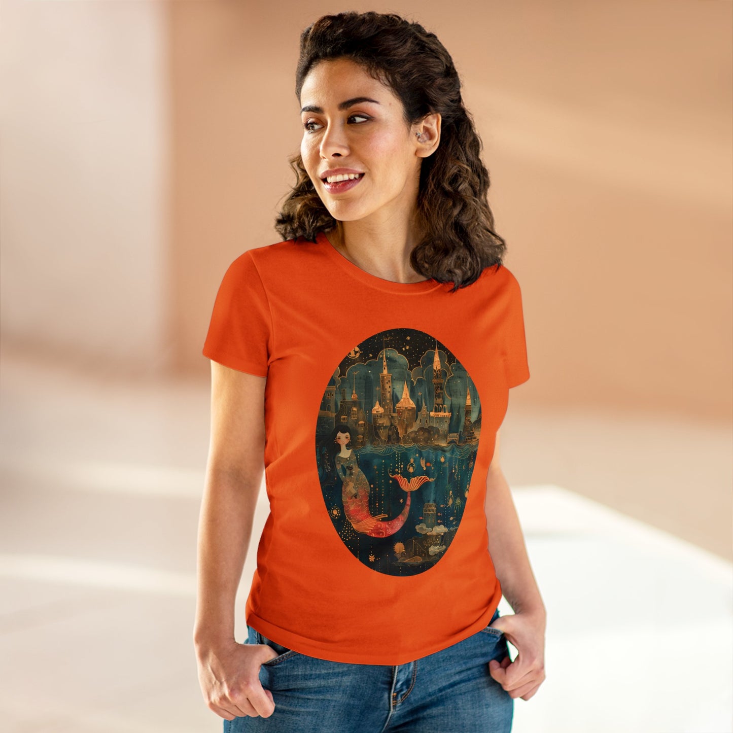 Mermaid - Fantasy - Women's Midweight Cotton Tee