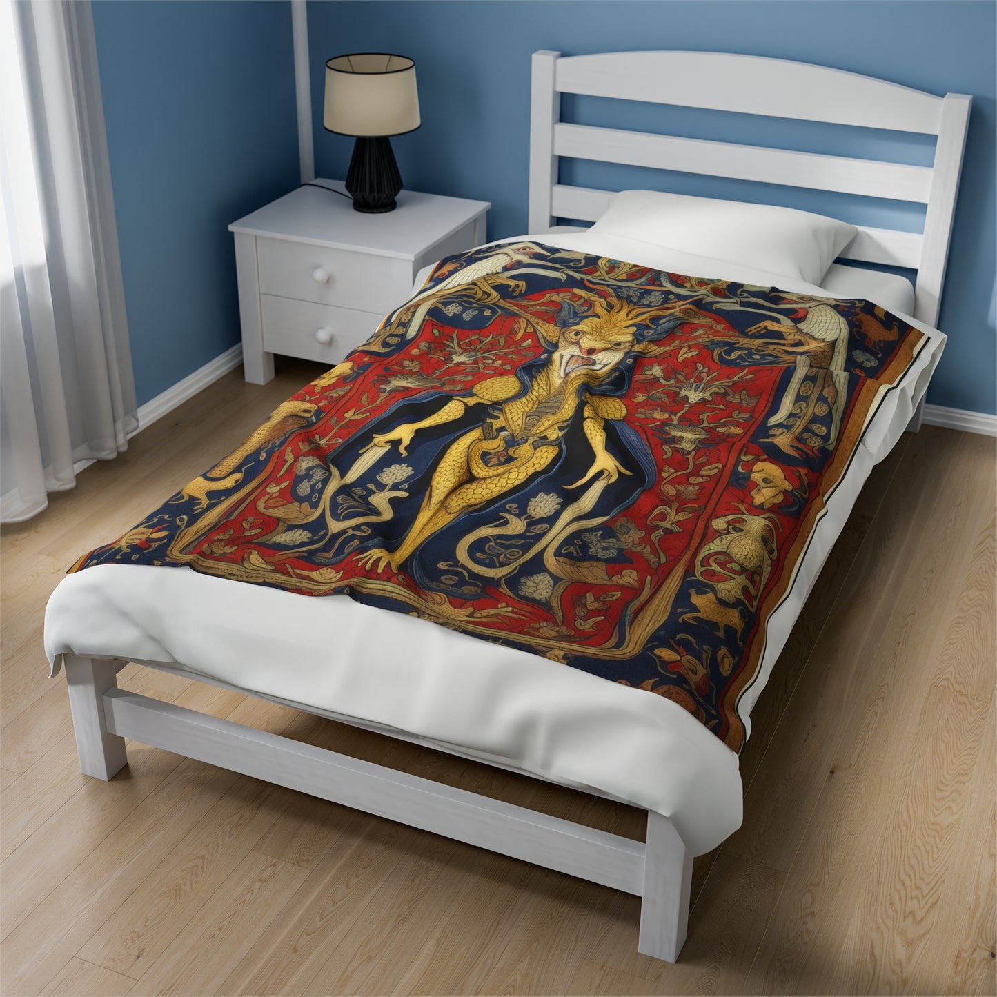 Succubus Medieval Tapestry - Velveteen Plush Blanket