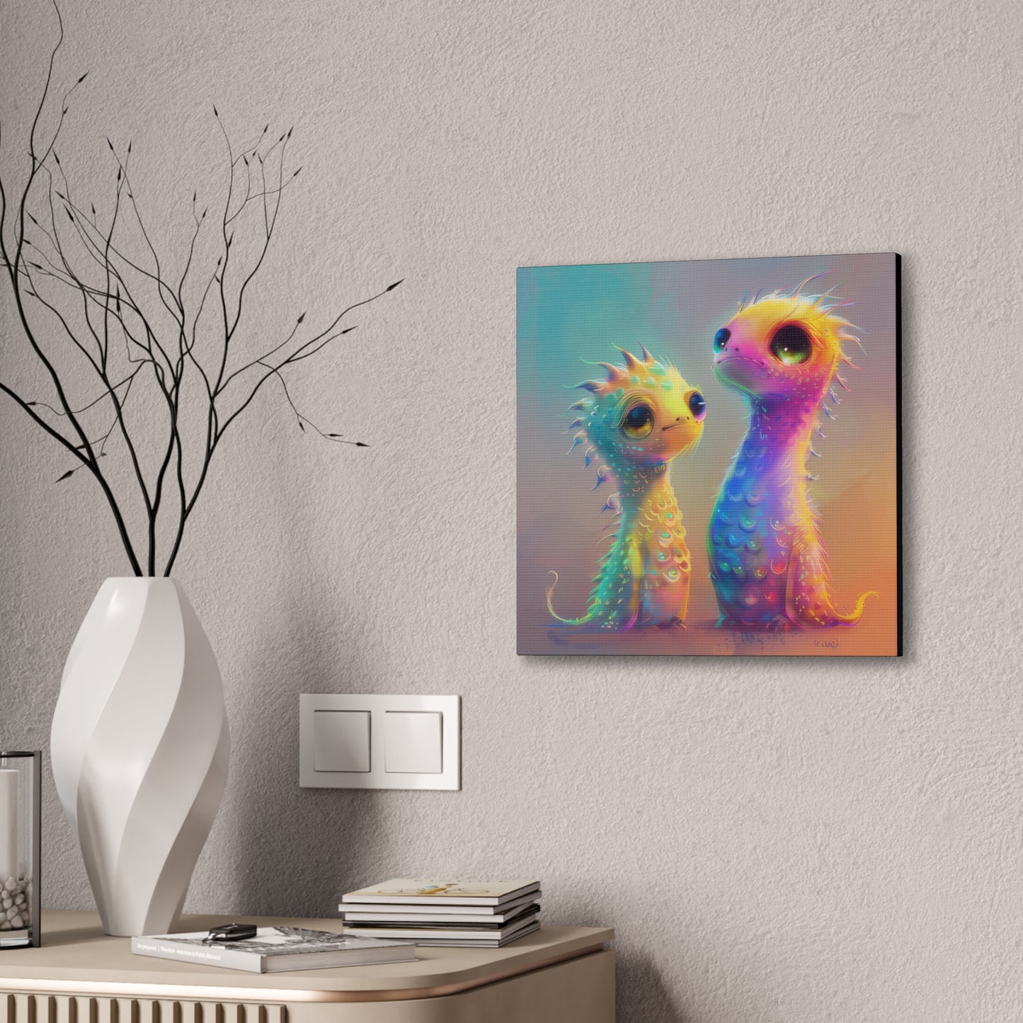 Iridescent Creatures - Canvas Stretched, 0.75"