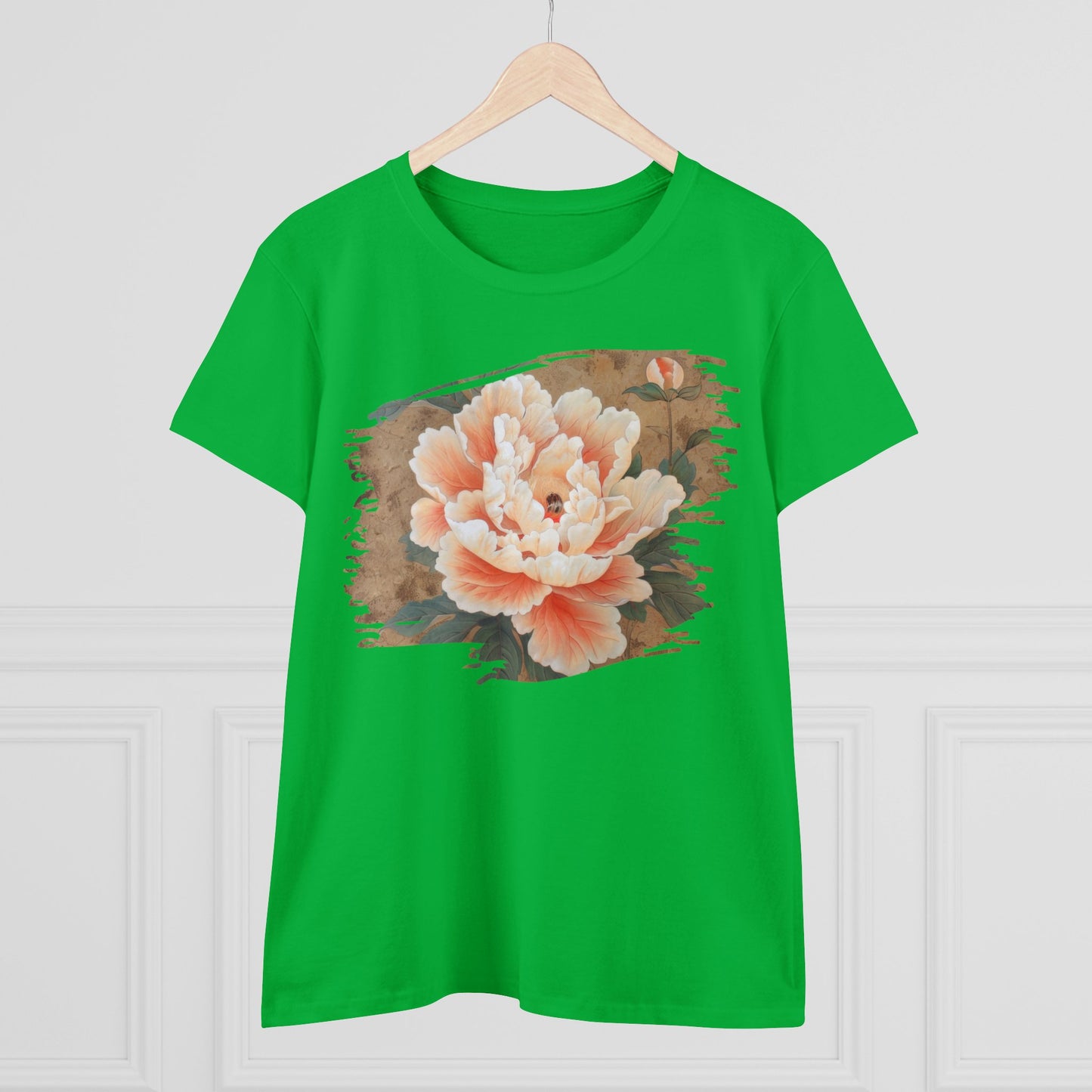 Peony - Flower - Women's Midweight Cotton Tee