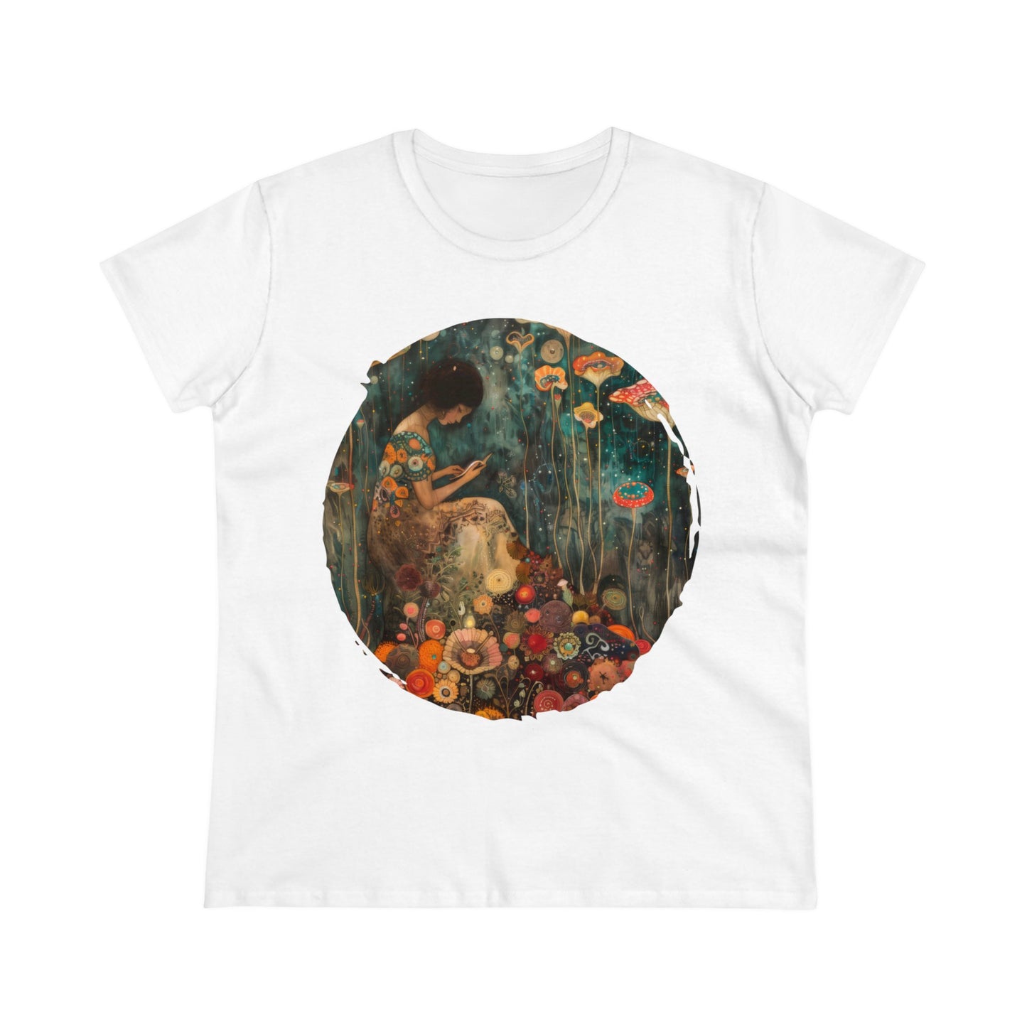 Mushroom Girl - Women's Midweight Cotton Tee