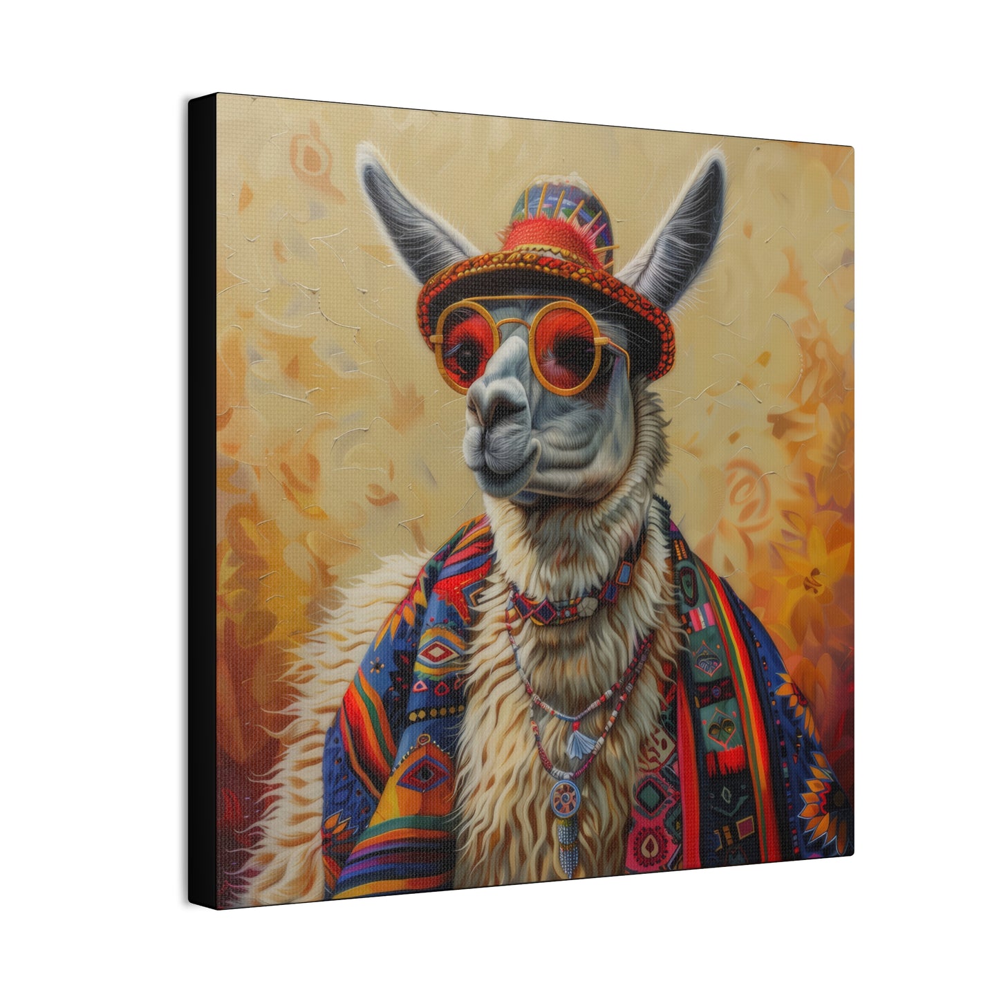 Llama - Canvas Stretched, 0.75"