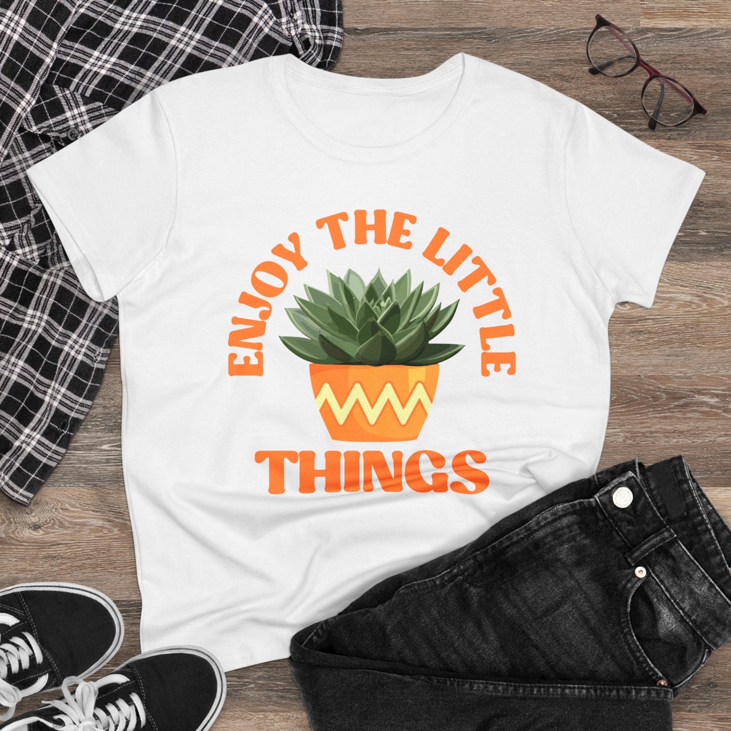 Enjoy the Little Things - Gardening - Women's Midweight Cotton Tee