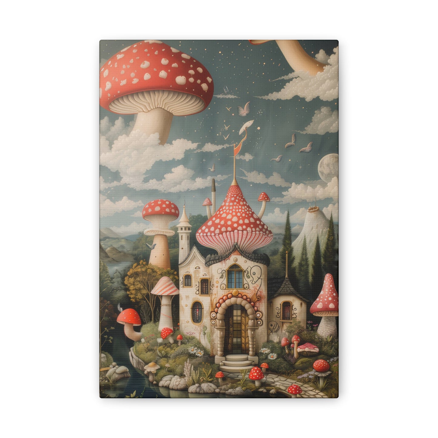 Mushroom Castle - Canvas Stretched, 0.75"